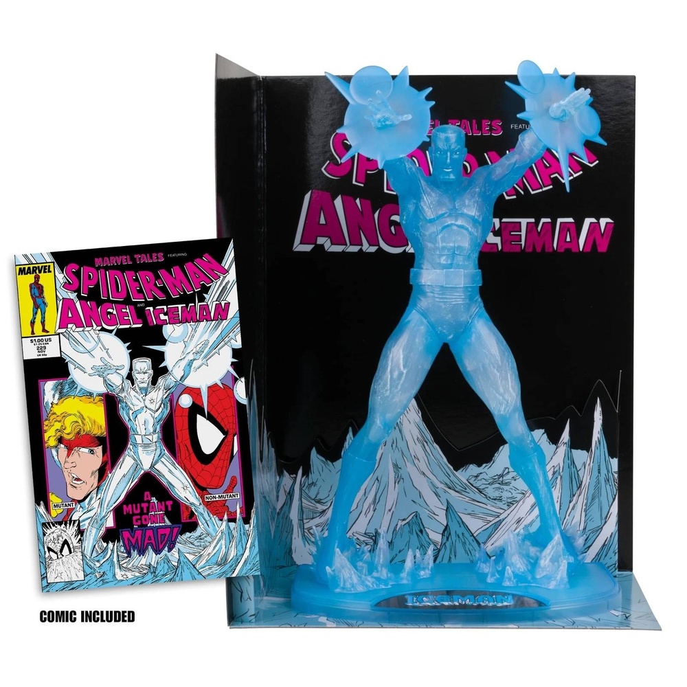 McFarlane X-Men Iceman W7 Marvel Tales 229 Red Platinum Chase Edition PVC Statue